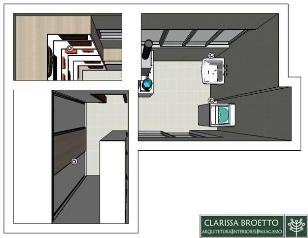 3D área de serviço