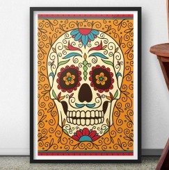 quadro-caveira-mexicana